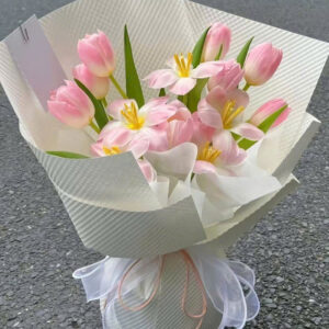 Bó Hoa Tulip Chúc Mừng Cao Cấp