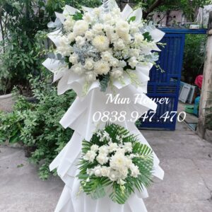 Hoa Viếng Hồng Trắng Hoa Lan